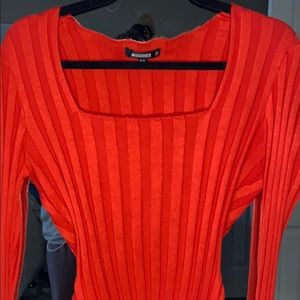 Striped Red Bodysuit/Thong Clasp